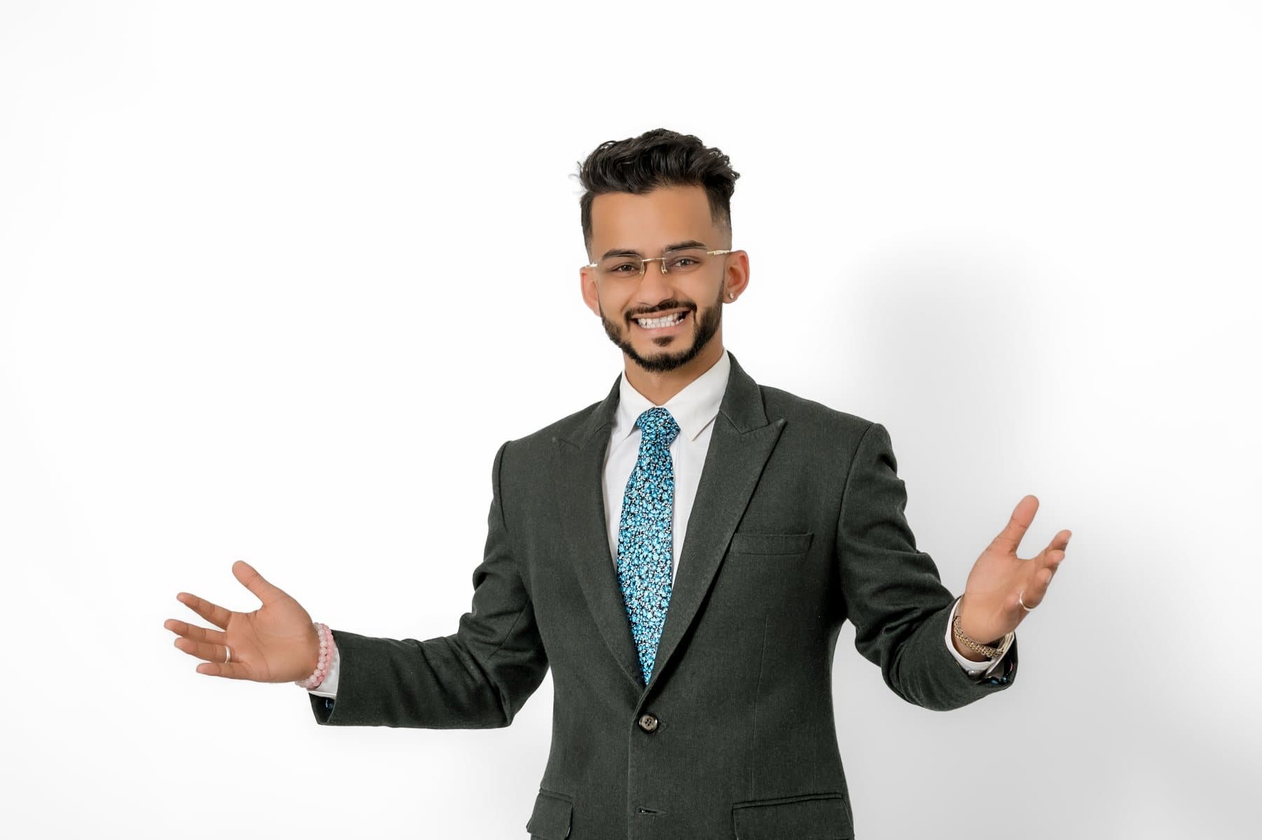 Satish Brahmbhatt welcoming clients
